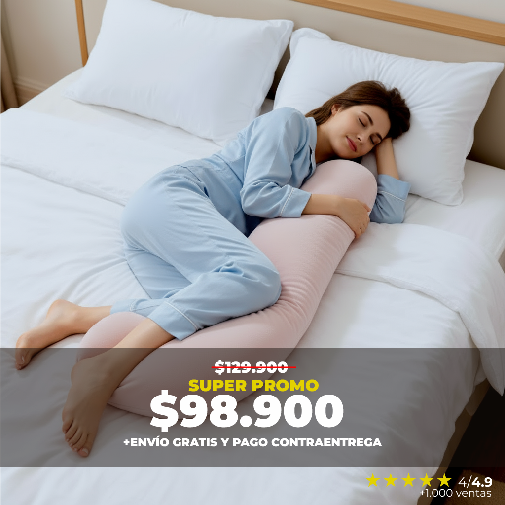 Almohada Tipo J Premium – Confort y Soporte Corporal