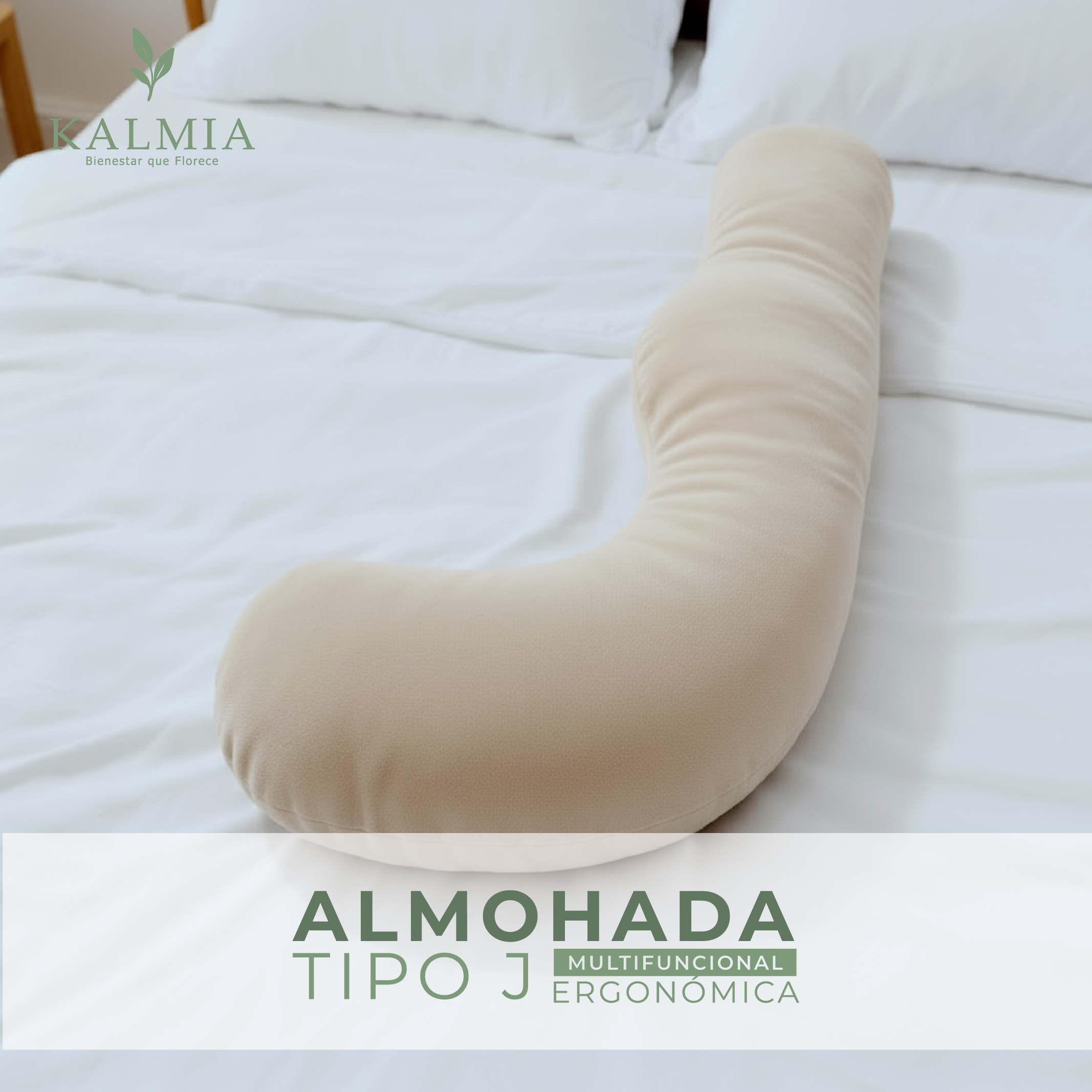 Almohada Tipo J Premium – Confort y Soporte Corporal